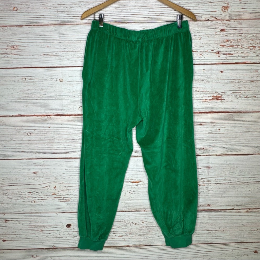 New Suzie Kondi Patmos High Rise Pocket Pants in Jellybean Green Velour Sz L - Picture 5 of 7